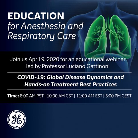 What will be covered • Differences between COVID-19 and ARDS lung dynamics • Criteria for non-invasive support versus mechanical ventilation • Suggested ventilator settings • The right moment to wean    Who should attend Intensivists, ICU Clinicians, Respiratory Therapists, Respiratory Experts, Anesthesiologists, Hospitalists and Physicians and Healthcare Providers caring for COVID-19 patients.    Speaker biography Pr. Luciano Gattinoni is currently a Guest Professor at the University of Göttingen (Germany)