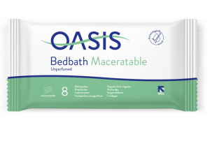 Oasis® Bedbath Maceratable Unscented - 8 Wipes - Vernacare