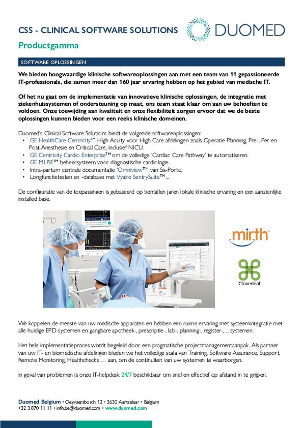 CSS - Clinical Software Solutions - Portfolio 2023 NL