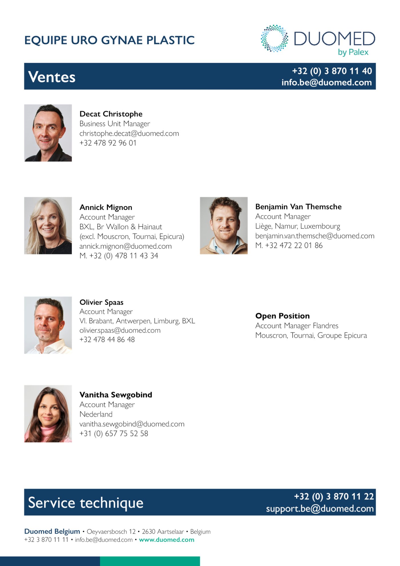 UGP - Urology Gynaecology Plastic Surgery - Team 2025 NL