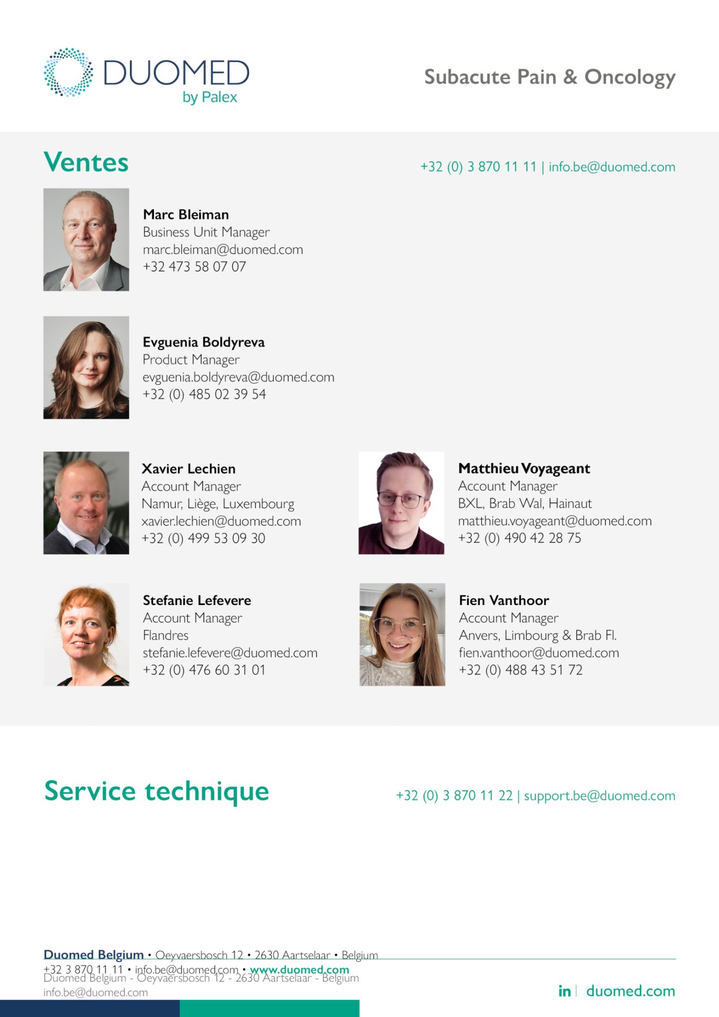 SCA - Pain & Onco - Team 2026 FR