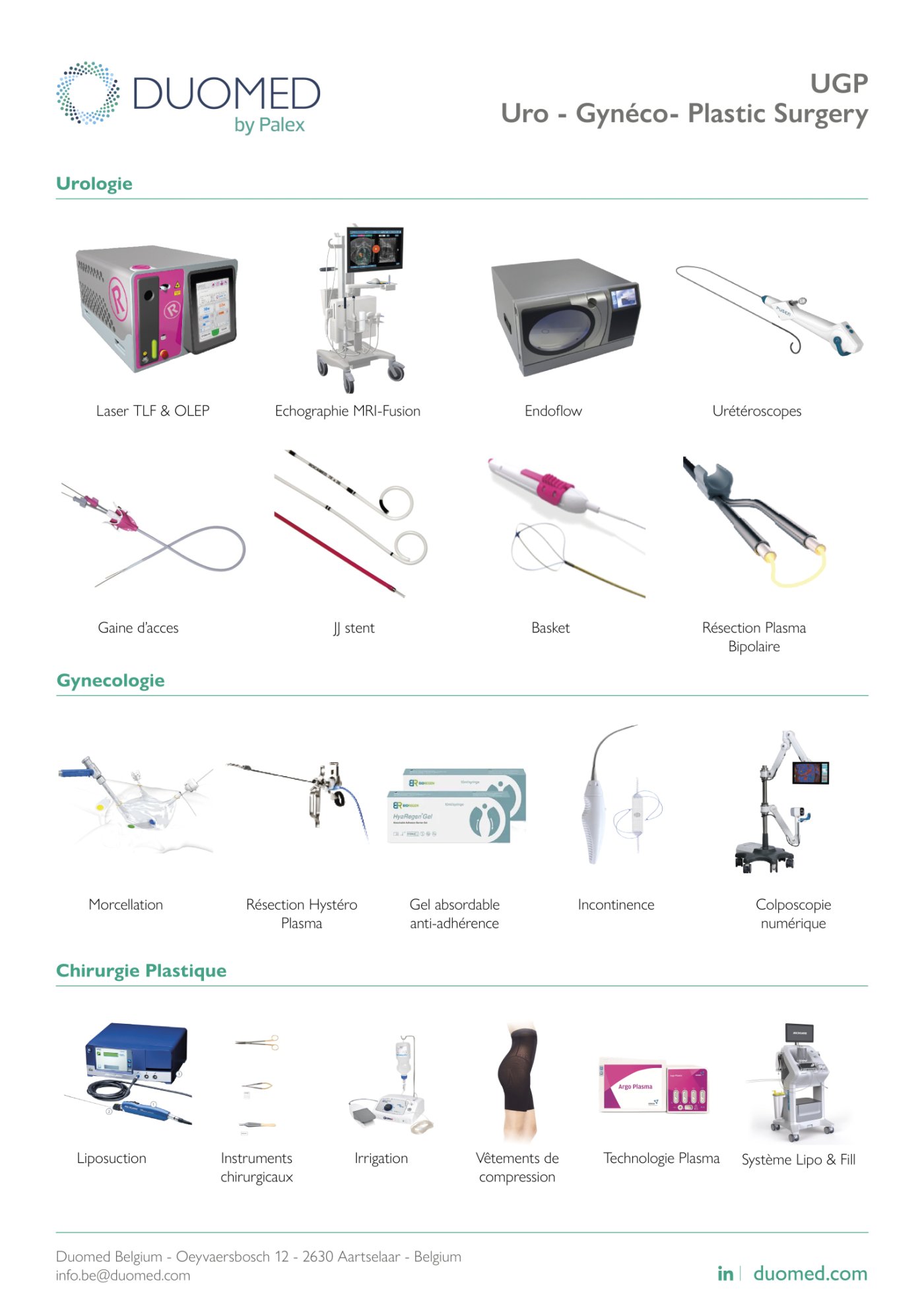 UGP - Urology Gynaecology Plastic Surgery - Portfolio 2026 FR