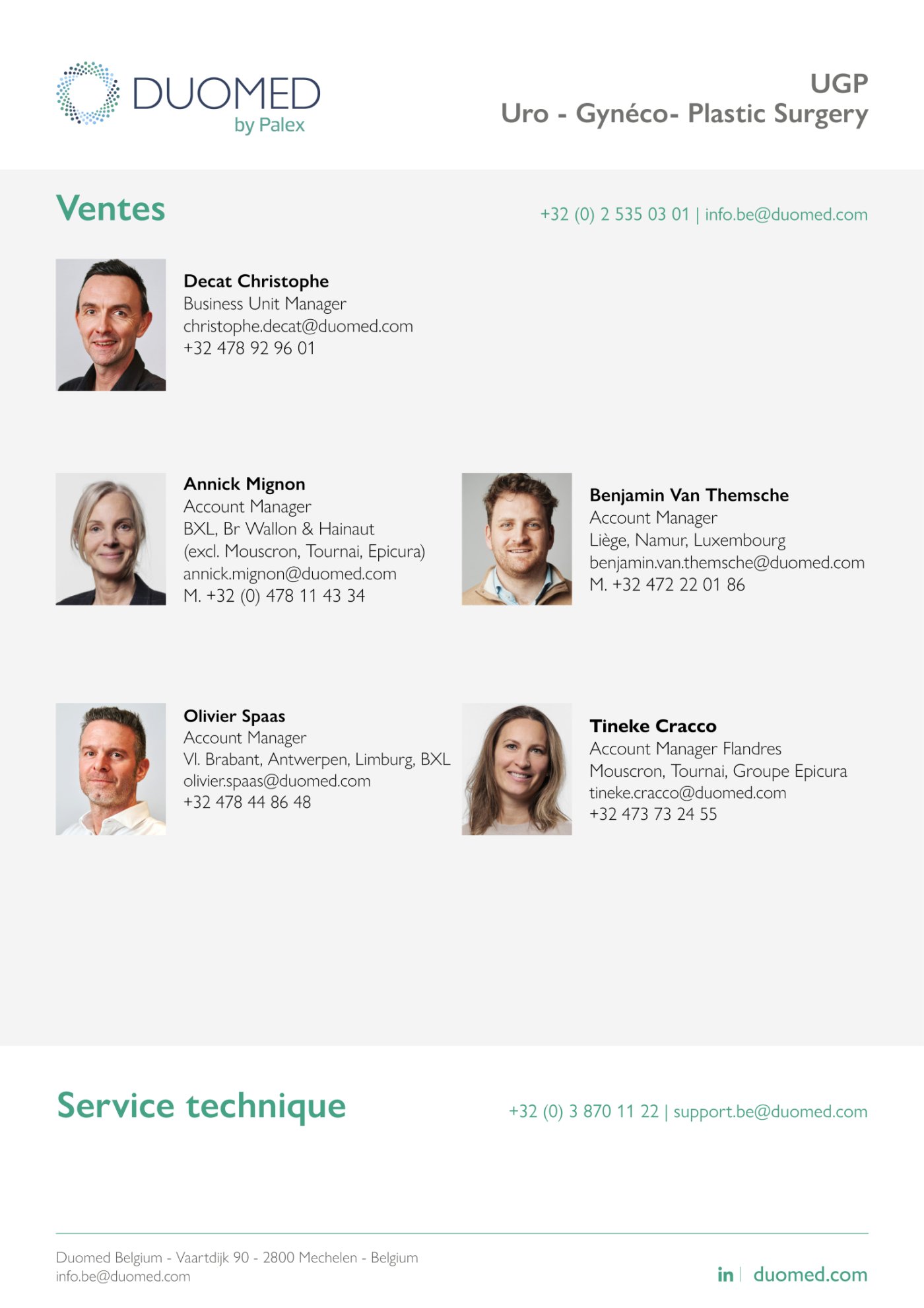 UGP - Urology Gynaecology Plastic Surgery - Portfolio 2026 FR