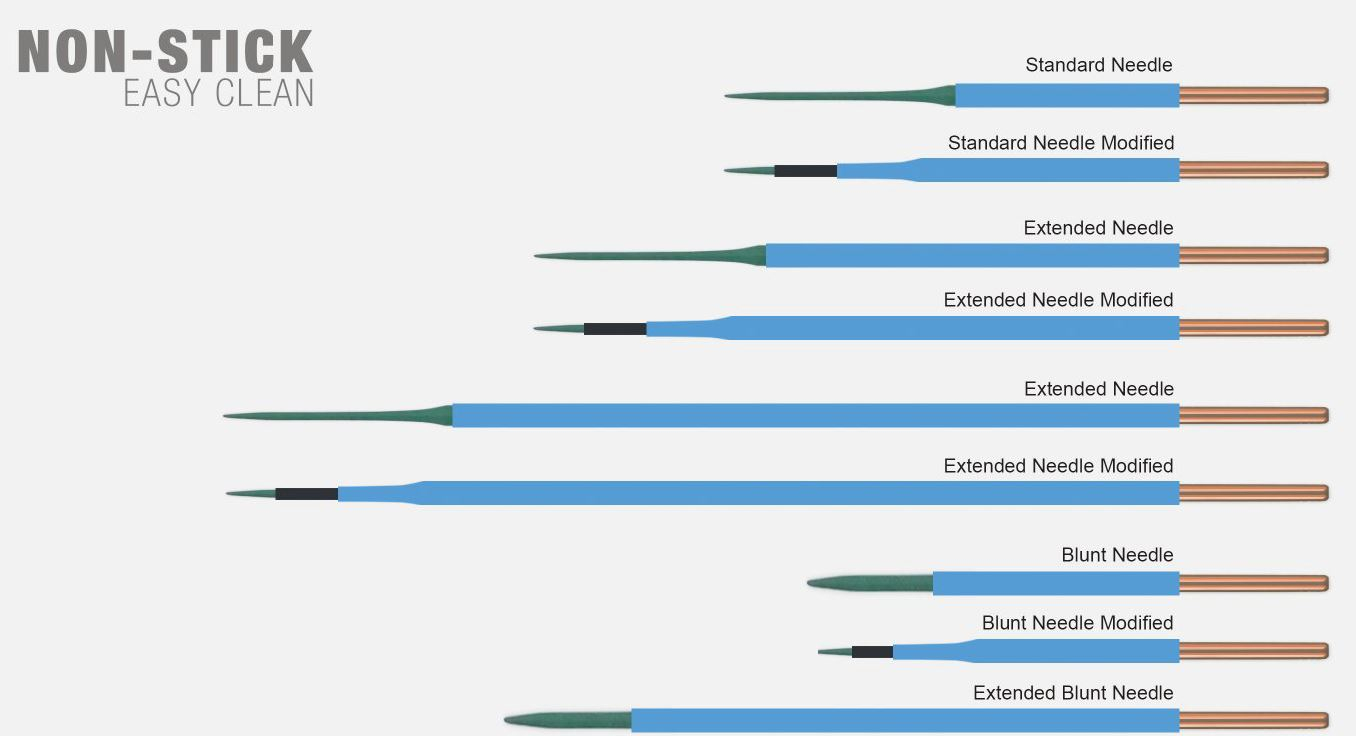 Needle electrode, PTFE coated